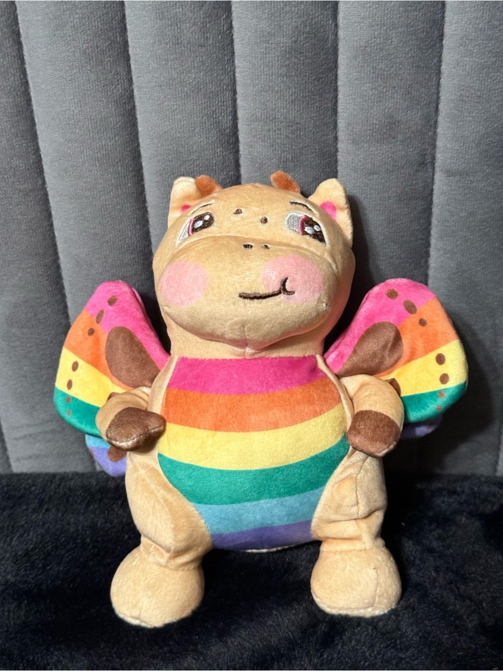 Moriah Elizabeth Rosie the Bashful Dragon Plush 6” Rainbow Wings Bonkers Toys